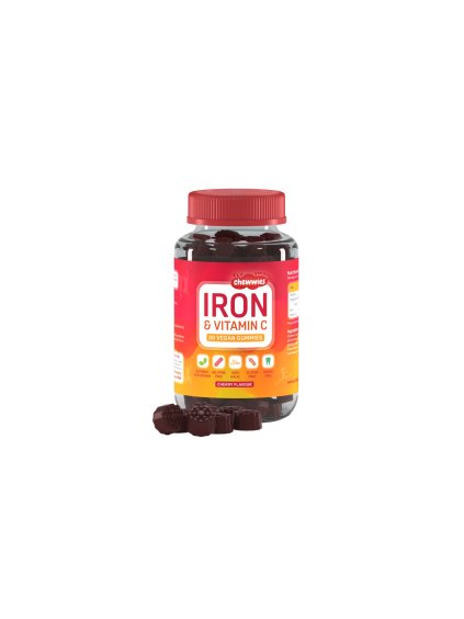 Chewwies Železo & Vitamín C, Energie a imunita dětí, 30 gumových bonbonů